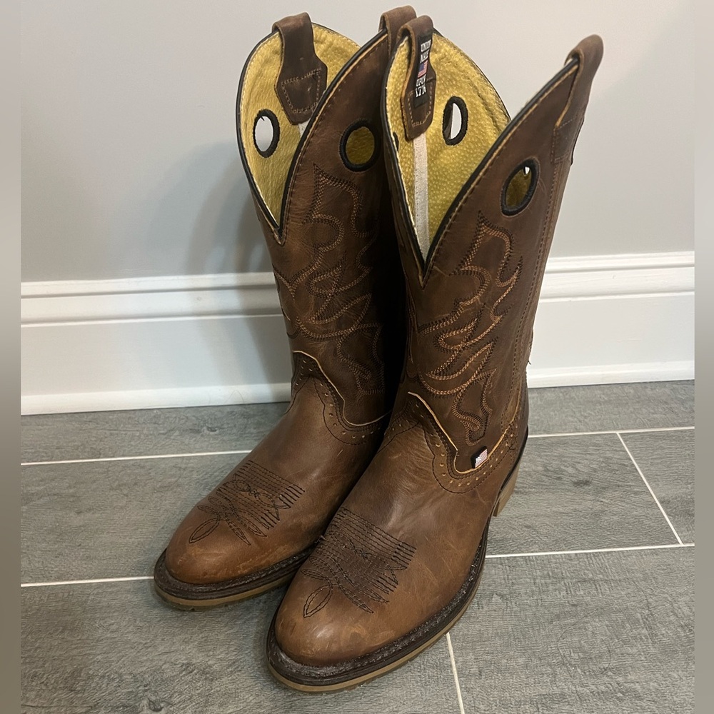 Double H Rustic Brown Cowboy Boots